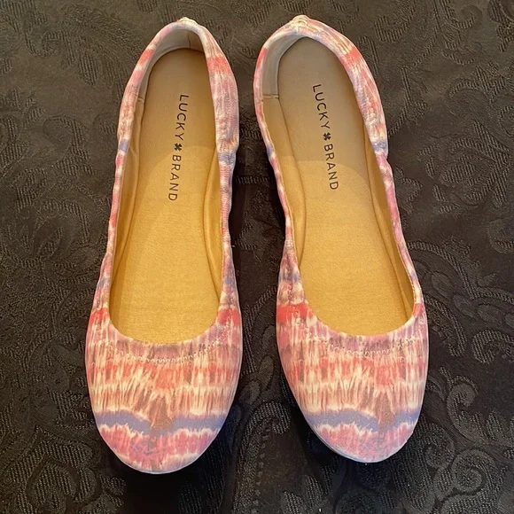 NWT Lucky Brand Emmie Ballet Printed Flat Size 7.5 - Picture 3 of 9